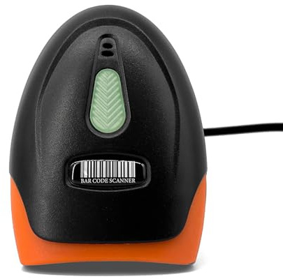 Handheld Barcode Scanner Kabellos 1D 2D QR Code Book Scanner für PC Handbuch Continuous Scanning USB Kabelbalkenleser Handscanner (USB Connect)