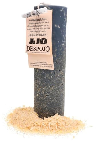 LAMARE Candela Esoterica Aglio - Purificazione - Candela Rituale per Protezione, Contro Energie Negative e Malocchio - Candele Artigianali con Stoppino in Cotone Naturale 100%