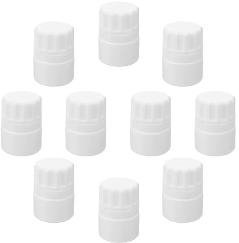 HOMOCONO Set da 10 Contenitori per Compresse in Plastica da 20 G, Bottiglie Vuote Resistenti per Stoccaggio Farmaci Sicuro e Pratico, Portapillole per Uso Domestico e Viaggio