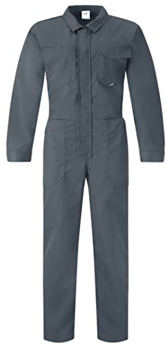 BWOLF Bravo - Tuta da lavoro da uomo, con cerniera e 6 tasche, grigio., S