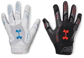 Under Armour Gants de Football F9 pour Enfants, (100) Blanc/Noir/Atomique, Taille L