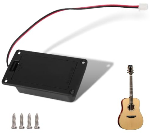 Scatola Batteria per Chitarra, Coperchio della Batteria della Custodia della Chitarra da 9V Contenitori di Stoccaggio Supporto per Pickup per Chitarra Attiva Strumento di Ricambio per Basso