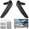 Universal TV Ständer, TV-Sockelfüße mit Schraubenset, TV Halterung, TV Stand, TV Standfuss, TV Mounts, Ersatz-TV-Ständerbeine für die meisten LED-Plasma-Flachbildschirme(Lochabstand von 17mm - 20mm)