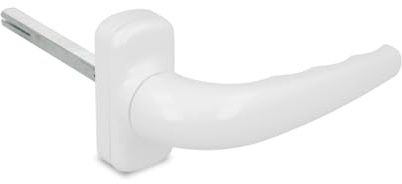 Amig - Pieza de Manilla de Roseta Reforzada - Modelo Sendoa - Fabricada en Aluminio - Medida: 125 X 66 mm - Cuadradillo de 8 mm - Blanco