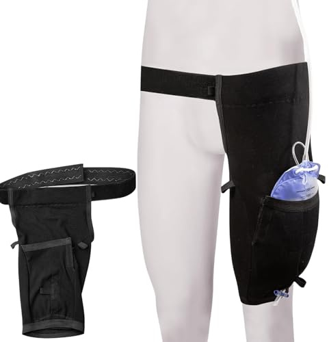 Katheter Beinbeutel Halter, Katheter-Beinbeutelhalter mit Gürtel, Urin-Beinbeutel-Halter Abdeckung Urinbeutelabdeckung Katheter-Ärmeln Katheter-Abflussbeutelhalter für Inkontinenz Urinbeutel(M)