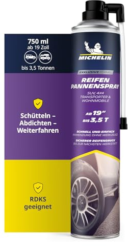 MICHELIN Reifenpannenspray 750 ml für große Reifen ab 19 Zoll bis 3,5 t