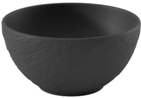 Villeroy & Boch Manufacture Rock – Mickey Mouse – Tazón para cereales, negro, apto para lavavajillas y microondas, acabado de pizarra con decoración de Disney Mickey Mouse en tiza