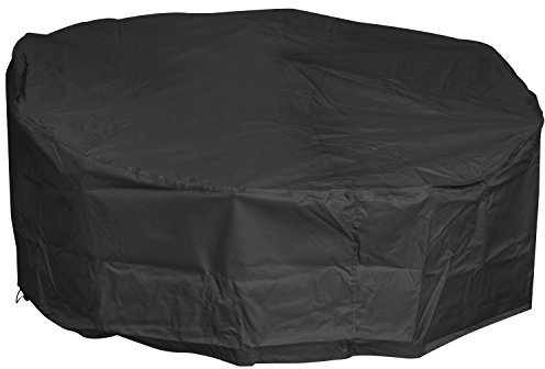 Woodside Black Outdoor Garden Rattan Day Bed Protective Cover 1.85m x 0.55m-0.9m/6.1ft x 1.8ft-3ft
