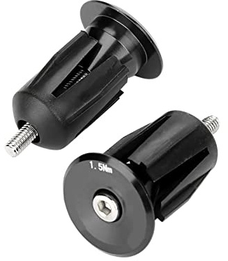 B07Fvrzgf5,1 Paire Bouchon de Erémité de Poignées en Aluminum Alloy Vélo Guidon End Embouts Repment pour la Plupart de Vélo, VTT, Vélo de Route, VTT, BMX(Noir)