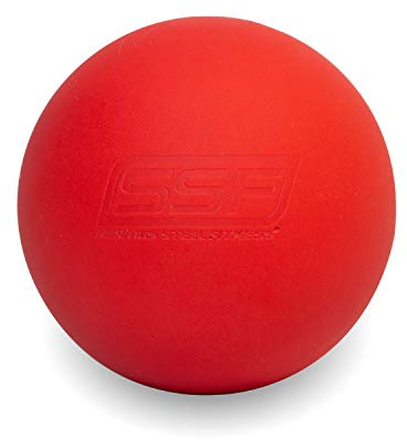 SERIOUS STEEL FITNESS Massage Ball - Deep Tissue Muscle Knot Release Tool - Back, Legs, Shoulders, and More (Red Lacrosse Ball)