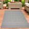 CARPETIA Sisal Teppich Indoor & Outdoor Terrasse Balkon Wohnzimmer Küche Zickzack Rauten Design in grau Größe 67x180 cm