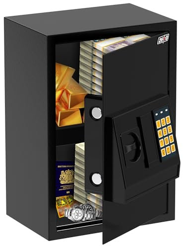 ZENO Large Digital Fireproof Safe Box - 45L Money Safe With Digital Keypad - Perfect for Home Office Hotel Business Jewellery Gun Cash Use