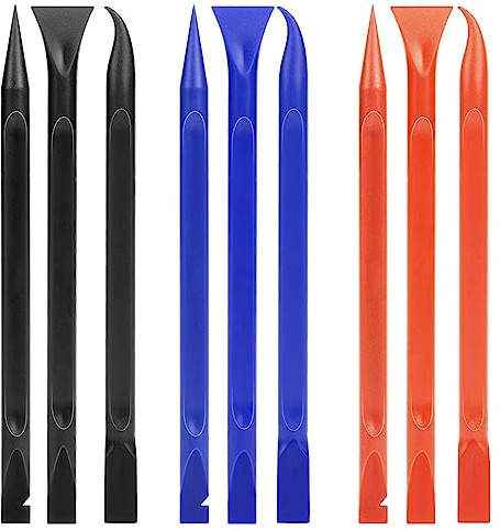 Carbon Fiber Plastic Scraper, 9 PCS Small Scraper Tool Plastic Scraper Tool Multi-Purpose Scraper Pen-Shaped Scraper Tool Non-Scratch Cleaning Tool for Tight Spaces, Kitchen, Crevices, Food, Paint