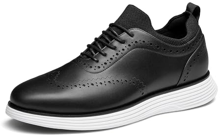 Bruno Marc Men's MaxFlex Dress Sneakers Oxfords Casual Wingtip Brogue Shoes,Size 10.5,Black,SBOX2326M