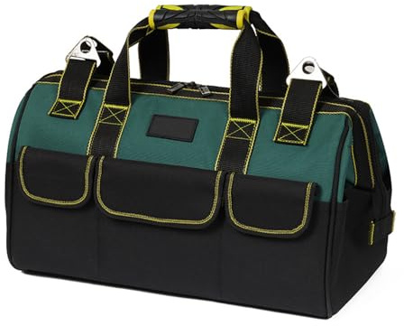 Borsa Per Attrezzi Resistente Da 18 Pollici, Organizer Per Attrezzi Con Tracolla, Grande Capacità, Resistente All'usura, Borsa Portaoggetti Grande Per Elettricisti, Diy, Deposito Attrezzi Ecc
