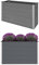 Willood Garten-Hochbeet WPC 150 x 50 x 91 cm Grau Pflanzkasten Blumenkasten Gemüsebeet Pflanzkübel Blumenkübel Frühbeet Gartenbeet Pflanzbeet