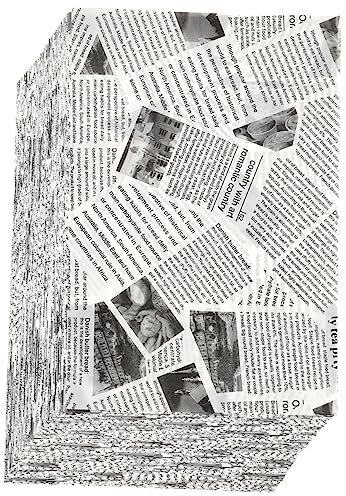 SHOWERORO 120hojas Papel Para Envolver Alimentos Antigrasa Para Hogar Papel Retro Inglés Para Hamburguesas y Patatas Multiusos Para Cocina y Restaurante