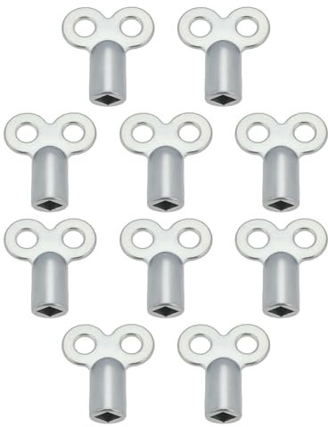 SG Store 10 Llaves de Purga de Radiador Cuadradas de 5 Mm Llave de Metal Llave de Reloj de Válvula de Radiador para Purga de Radiadores Y Ventilación de Aire para Sistemas de Calefacción Domésticos
