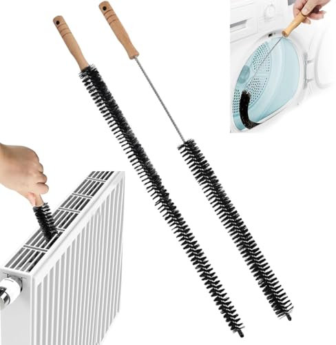 Bangbobi Brosse de Nettoyage de radiateur Brosse de Nettoyage de radiateur Efficace - Conception Flexible - Poignée antidérapante - Nettoyez Facilement Les radiateurs et l'air ambiant