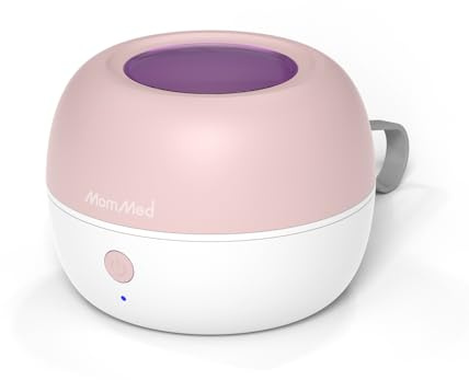 MomMed Désinfectant portable pour sucette, boîte de désinfection à lumière UV, nettoyage à 99,98 % en 3 minutes, 90 cycles de désinfection, rechargeable par USB, désinfectant pour tétine pour bébé en