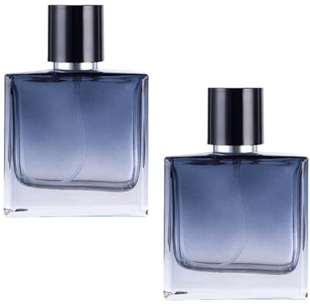 ZYOMVUN Nebulizzatore Profumo, 2 Pezzi, Atomizzatore Profumo, Profumo Portatile Ricaricabile, Vaporizzatore Profumo, 30ml Profumo Quadrato Blu Sfumato, per Viaggiare, Festa, Vita Quotidiana
