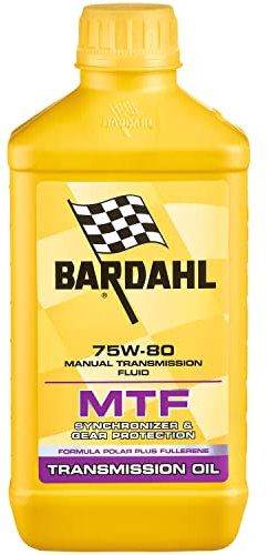 Bardahl - Olio Trasmissione MTF 75W80, Protezione degli Ingranaggi Trasmissione e Blocco Cambio-Differenziale, Synchroniser Performance, per Autoveicoli, 100% Sintetico, 1 Litro