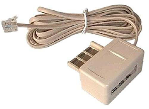 miragedesondes CABLE TELEPHONE FICHE GIGOGNE MALE/FEMELLE VERS RJ11 3 METRES.