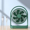 JISULIFE Desk Fan with 4 Speeds, USB Small Portable Desktop Fan with Unique Design for Home Desktop Office Table Bedroom, Ultra Quiet, Strong Wind, 330°Rotate-Dark Green