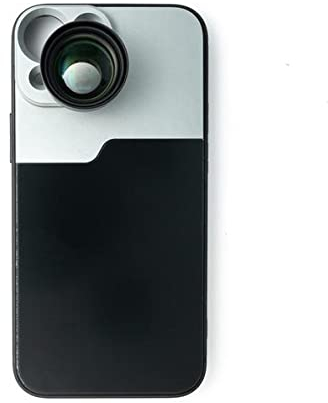 SYSTEM-S Obiettivo Zoom 3X Tele Filtro obiettivo con custodia nera per iPhone 13 Mini