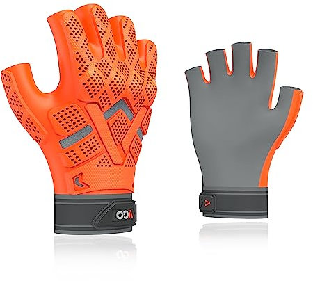 Vgo... Guantes Trabajo Antivibraciones sin Costuras NGG X1, Guantes Mecánico Seguridad Antichoque para Almacén Entrega Camionero,1Par