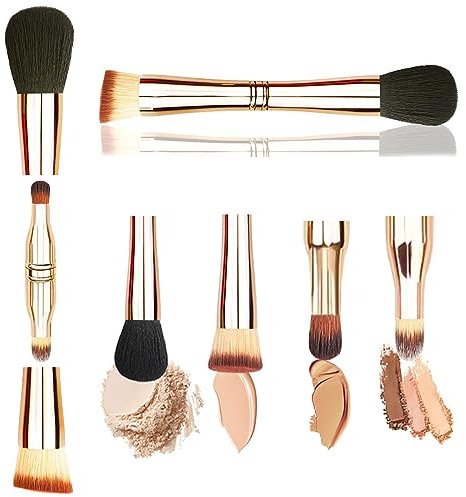 Velony Vacay Ensemble de pinceaux de maquillage 4 en 1, pinceaux de maquillage de voyage tout en un