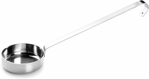 Pizzasåssked rostfritt stål 27 cm platt slev dekoreringshjälp salladsdressing såssstrykare 80 ml