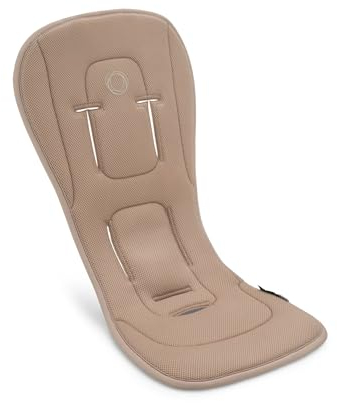Bugaboo Duo-Komfort Sitzauflage für vier Jahreszeiten, verbesserte Passform, kompatibel mit allen Bugaboo Kinderwagen, wendbar, superweiches 3D-Mesh, Desert Taupe
