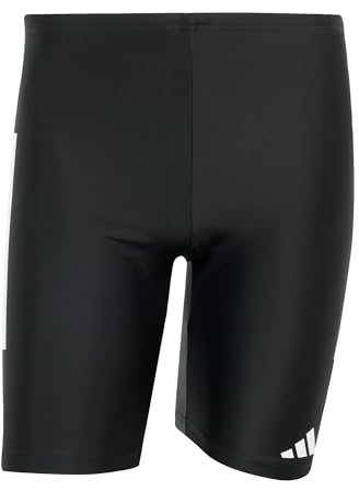 adidas Herren 3 Stripes Swim Jammers 8 INCH, Black/White, M-L