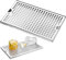 VEVOR 304 Edelstahl-Tropfschale, Bierabtropfschale mit 4 Rutschfesten Gummipads & Abnehmbarer Abdeckung, 300 x 180 x 25 mm Bar-Tropfschale Geeignet für Restaurants, Bars, Küchen, Café usw.