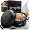 GUSSKÖNIG 2in1 Dutch Oven - Pentola in Ghisa per Pane 4,8L & Teglia Griglia 1,8L - Cuoci Pane, Tegame in Ghisa, Pentola per Pane, Pentola per Pane da Forno, con Ricettario & Accessori