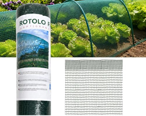 Rete Antigrandine per Orto Rotolo Rete Anti Gradine per Auto Giardino Antiuccelli a Doppia Trama Rinforzata Colore Verde Misura 4x10 Metri