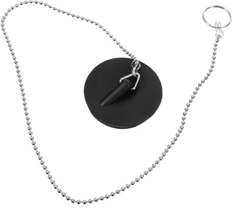 Holibanna Tapón De Bañera De Goma con Cadena Resistente, Tamaño, Material Caucho Flexible, Tapón De Desagüe para Baño y Lavabo, Uso Doméstico, Práctico y Funcional