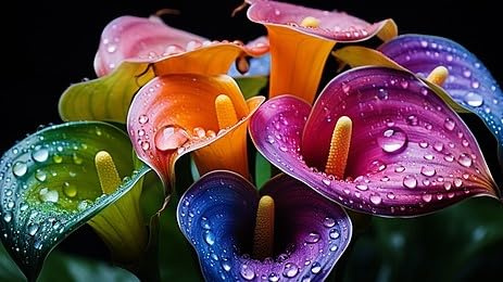 Sfuso Calla Bulbi, piante perenni, Calla Lily Bulbi grande, Calla in vaso, profumate, pianta Calla(Non artificiali)-8 bulbi-H