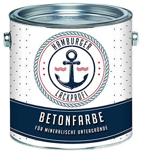 Hamburger Lack-Profi Pintura para hormigón, mate, marrón terraza, RAL 8028, color marrón, revestimiento de suelo, revestimiento de hormigón, pintura para fachadas (5 L)
