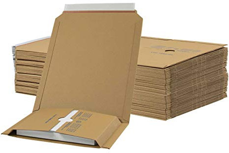 25/50/100 Stück Buchverpackung 245x165x20-70 Wickelverpackung Karton Faltkarton, Größe:50 Stk