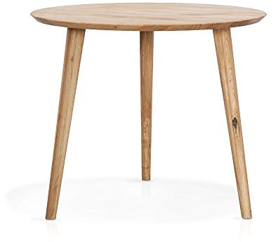 moebel-eins ASCON Esstisch, rund, Material Massivholz, Wildeiche, 90 cm