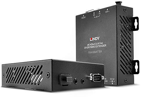 LINDY 300 m Glasfaserkupplung, HDMI 18 G & USB KVM Extender