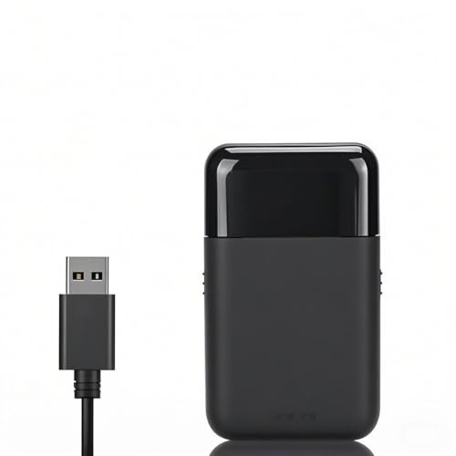 Glatze Rasierer, Elektrischer Rasierer Herren, Trocken Rasierapparat, Präzisionstrimmer, USB-Lade Elektrorasierer, Tragbarer Reiseschaum Rasierer Bartschneider, Abwaschbar