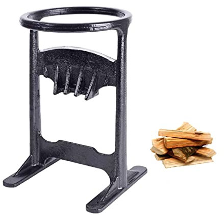 Divisor de leña para encender, partidor de troncos manual de acero fundido, herramienta de partición para encender madera para acampar en el hogar Galleta de madera más segura