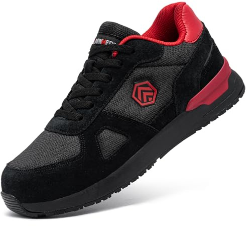 LARNMERN PRO Chaussures de Sécurité Hommes Femmes Léger 36-49EU | Basket Securite Femmes SRC ESD Antidérapante Sportives Confortables Embout en Acier Respirantes Basket de Travail