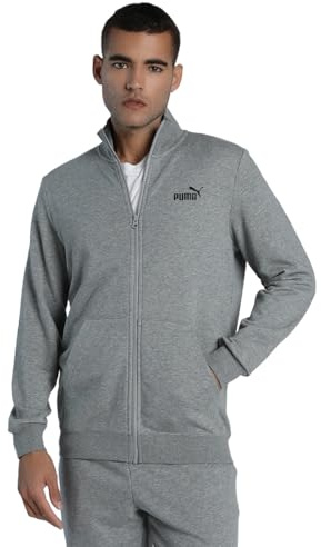 PUMA ESS No. 1 Logo Track Jacket TR, Giacche da pista Unisex - Adulto, Medium Gray Heather, 3XL