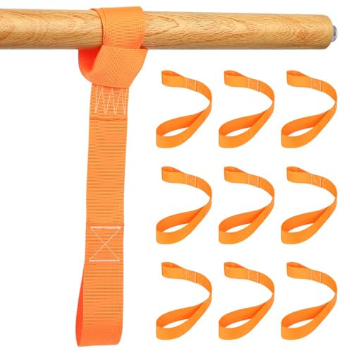 10 Pz Cinghie di Fissaggio, 38 x 438 mm Doppi Passanti Cinghie a Cricchetto, Cinghia di Fissaggio, Kit Cinghia Servizi, Cinghie di Tensione, Cinghie Moto per Trasporto Carico(1000 kg, 1.000 daN)