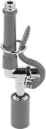 Tomvorks High Pressure Rinse Faucet Spray Head Assembly, Gray Sprayer with Rubber Nozzle Prevents Accumulation of Hard Water and Lime, Easy to Control and Maintain for Commercial Faucet