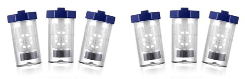 Remingtape 6 Pieces Hydrogen Peroxide Contact Lens Case Cleaner, Eye Scleral Contact Lens Stiff Clip Washer Machine, Portable